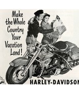 Harley Davidson Hydra Glide Advertisement 1951 Motorcycle Vacation Land ... - $39.99