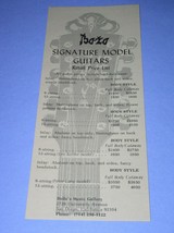 Bozo Podunavac Signature Model Guitars Price List Vintage 1979 - $34.99