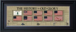 History Of Old Glory Framed Print Poster 36x11.75 Flag  Grooved Frame Molding 2&quot; - £102.08 GBP