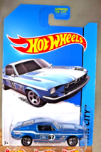 2014 Hot Wheels #98 HW City-Mustang 50th &#39;67 CUSTOM MUSTANG Blue w/Chrome 5 Sp - $11.50