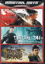 MARTIAL ARTS triple feature (dvd) *NEW* Sacrifice, Detective Dee, Flying Swords - £11.21 GBP