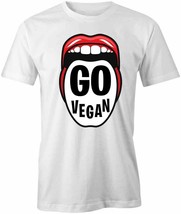 Go Vegan T Shirt Tee Short-Sleeved Cotton Clothing Food S1WCA104 - £16.25 GBP+