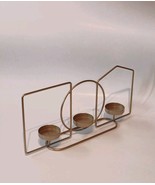 Candle Holder Gold Metal Abstract Design For T-Light Candles, Lights - $436.48 MXN