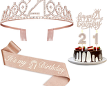 21St Birthday Decorations for Her, Including 21St Birthday Sash, Cake To... - $23.85