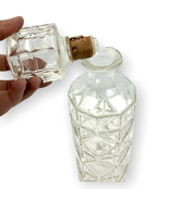 VTG Liquor Cut Glass Decanter Wine Bottle Diamond Pattern Cork Stopper 1... - £13.61 GBP