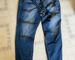 Maurices Medium Blue Denim High Rise Paperbag Skinny Jeans Women&#39;s Size 16W - £20.34 GBP