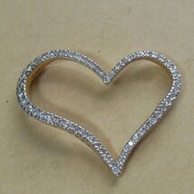 Signed DL 925 Sterling Silver Heart Pendant W/CZ Stones - $35.64