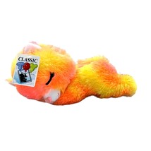 Classic Toy Sleeping Bear Bright Orange &amp; Yellow 2022 11&quot; Plush Stuffed ... - £10.29 GBP