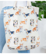 Corgi Dog Canvas Tote Bag Shopper Beach Gym Large Handbag Big Purse Diap... - €15,28 EUR
