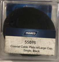 CAMCO 55076 Black Coaxial Cable Antenna Inlet Plate-SHIPS SAME BUSINESS DAY - £7.67 GBP