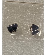 Double Heart Silver Earrings Posts *New/Unused* DTB - $187.27 MXN