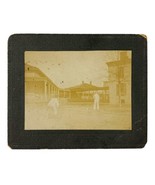 Tennis Match Game Players Antique Cabinet Photo Old Early Faded 3 3/8&quot; x... - $25.92 CAD