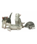 Crazy For Cats Four Playful Kitten Statues Adorable Kitty Cat Animal Fig... - $26.99