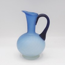 Mid-Century Cobalt Blue Murano Glass Pitcher Vase - £50.83 GBP
