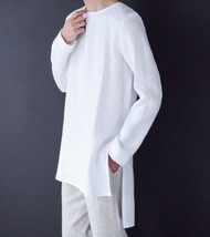 mens white linen shirt xl - $79.95