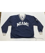 VTG Miami Champion Windbreaker Pullover Size Large Vintage University - $51.18 CAD