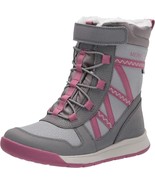 Merrell Kids Snow Crush Boots Waterproof Grey Berry Leather Elastic Lace... - £28.69 GBP