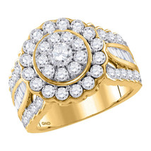 14kt Yellow Gold Round Diamond Solitaire Halo Bridal Wedding Engagement Ring - £3,195.82 GBP