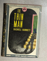 THE THIN MAN by Dashiell Hammett (1945) Pocket Books mystery paperback - £11.76 GBP