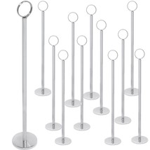 12 Pieces Metal Table Number Holders 12 Inches Chrome Place Card Holder,... - £44.02 GBP