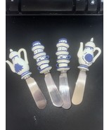 Vintage &#39;95 Boston Warehouse Coffee/Tea Butter Spreaders Set Of 4. PRE-O... - $9.89