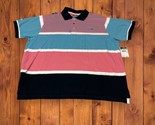 NWT Vintage Akademiks Mens Polo Shirt Y2K Striped Size XL - $19.80