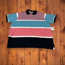 NWT Vintage Akademiks Mens Polo Shirt Y2K Striped Size XL - £15.86 GBP