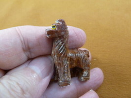 Y-LLA-ST-25 Baby Brown Llama Carving Soapstone Stone Peru Figurine I Love Llamas - £6.90 GBP