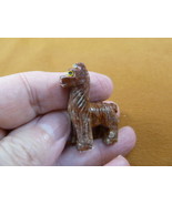 Y-LLA-ST-25 baby brown LLAMA carving SOAPSTONE stone PERU FIGURINE I lov... - $8.59