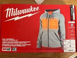Milwaukee M12 Gray Heated Womens Hoodie Kit S Small - £108.23 GBP