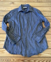 Nordstrom Men’s Trim Fit Button up Shirt Size 16.5 Blue B4 - £10.82 GBP