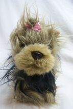 CUTE REALISTIC YORKIE TERRIER PUPPY DOG W/ PINK BOW 9&quot; Plush STUFFED ANI... - $339.06 MXN