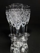 Faberge Clear Crystal Flute Glasses Set of 6 image 5