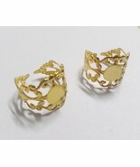 Blank Ring Settings Base Adjustable Rings Gold Filigree Band Brass Findi... - $14.69 CAD