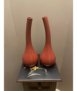 Pair of Royal Haeger Vase Onion Bulb Bud Art Pottery 15" - $59.20