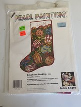 Candamar Pearl Painting Country Santa Stocking Kit 10233, Sam, NEW AND S... - $7.91