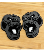 Angry Gorilla White Eye Car Truck Emblem Badge Matte Black /Black Custom... - €29,59 EUR