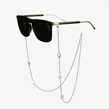 Fashion 925 Silver CZ Hollow Stars Eyeglass Strap Eyewear Accessories Chain - £119.64 GBP