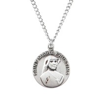 NEW St. Maria Faustina Medal Necklace Pendant Creed Collection Gift Box ... - $19.99