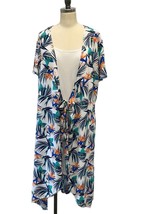 Time &amp; Tru Wrap Dress with Duster Tropical Floral Bird of Paradise Size ... - $19.34