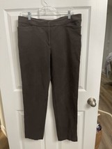 Eileen Fisher charcoal gray grey brushed cotton soft pants women’s size medium - £22.55 GBP