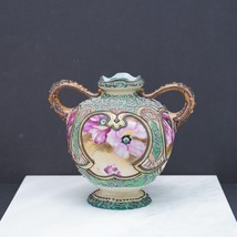 Pre-Nippon Moriage Vase with Stunning Bone China Hand Painted Roses c188... - £148.84 GBP