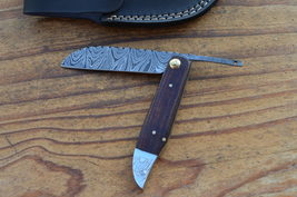 vintage handmade damascus steel mushroom knife 5039 - £43.20 GBP
