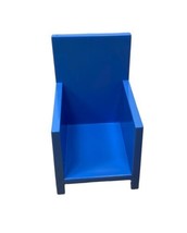 Ikea blue Air Chair Dollhouse Chair Plastic Toy Furniture Modern  - £5.75 GBP