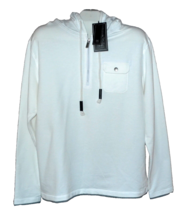 Xios White Gray Logo Men&#39;s Half Zipper Hoodie Stylish Warm Sweater Size 3XL - £28.46 GBP