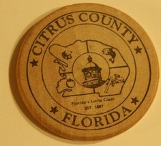 Vintage Citrus County Wooden Nickel Florida - £3.15 GBP