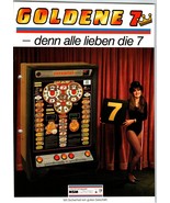 Lowen Rotomint Goldene 7 Slot Machine Flyer Original German Text Vintage... - £20.01 GBP