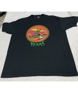 Vintage TEXAS Single Stitch Souvenir Shirt Bright Color Cactus Made in U... - $15.80