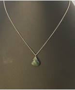 18” Goldtone Necklace W/ Green Polished Stone J179 - $178.78 MXN