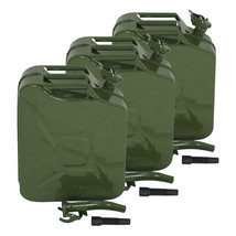 3X Jerry Can Gas Gasoline Army Army Backup Tank 5 Gallon 20L Metal Steel - £140.91 GBP